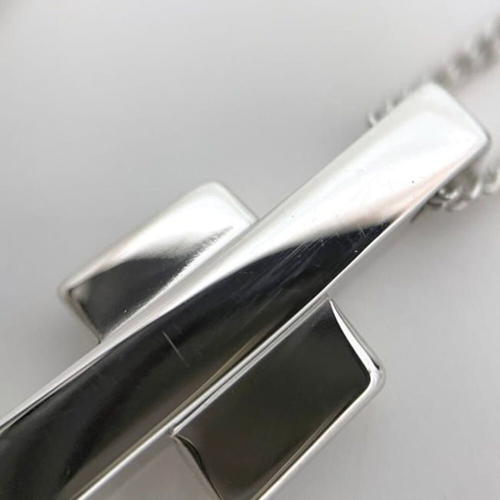 Gucci Cross Necklace Silver Polished Ag 925 S Rank - Picture 4 of 10